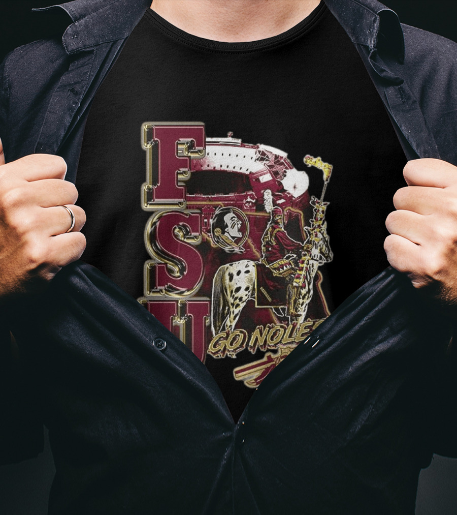FSU Seminoles Go Noles Osceola And Renegade Stadium Spirit T-Shirt