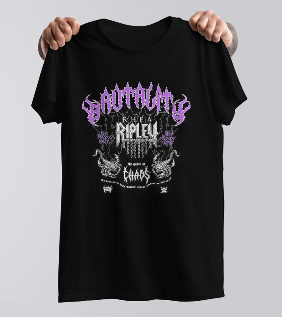 Rhea Ripley Brutality 2026 Purple Flame T-Shirt