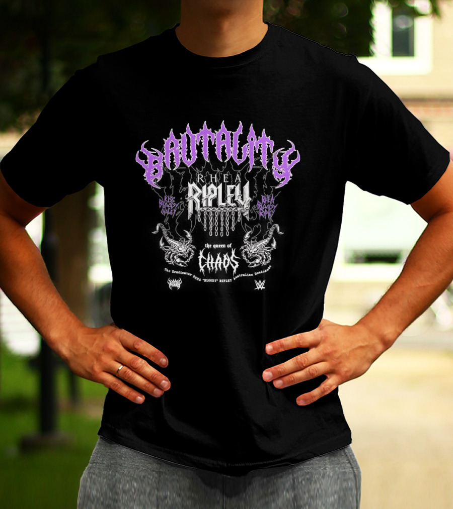 Rhea Ripley Brutality 2026 Purple Flame T-Shirt
