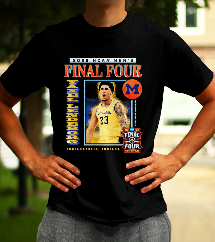 2026 NCAA Men's Final Four Yaxel Lendeborg Michigan Basketball Indianapolis Indiana T-Shirt
