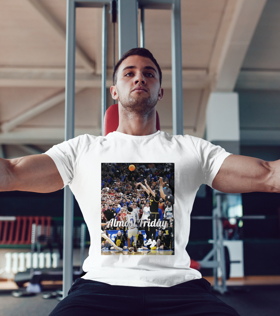 Almost Friday Iowa Basketball March Madness 2026 Jump Shot Crowd T-Shirt