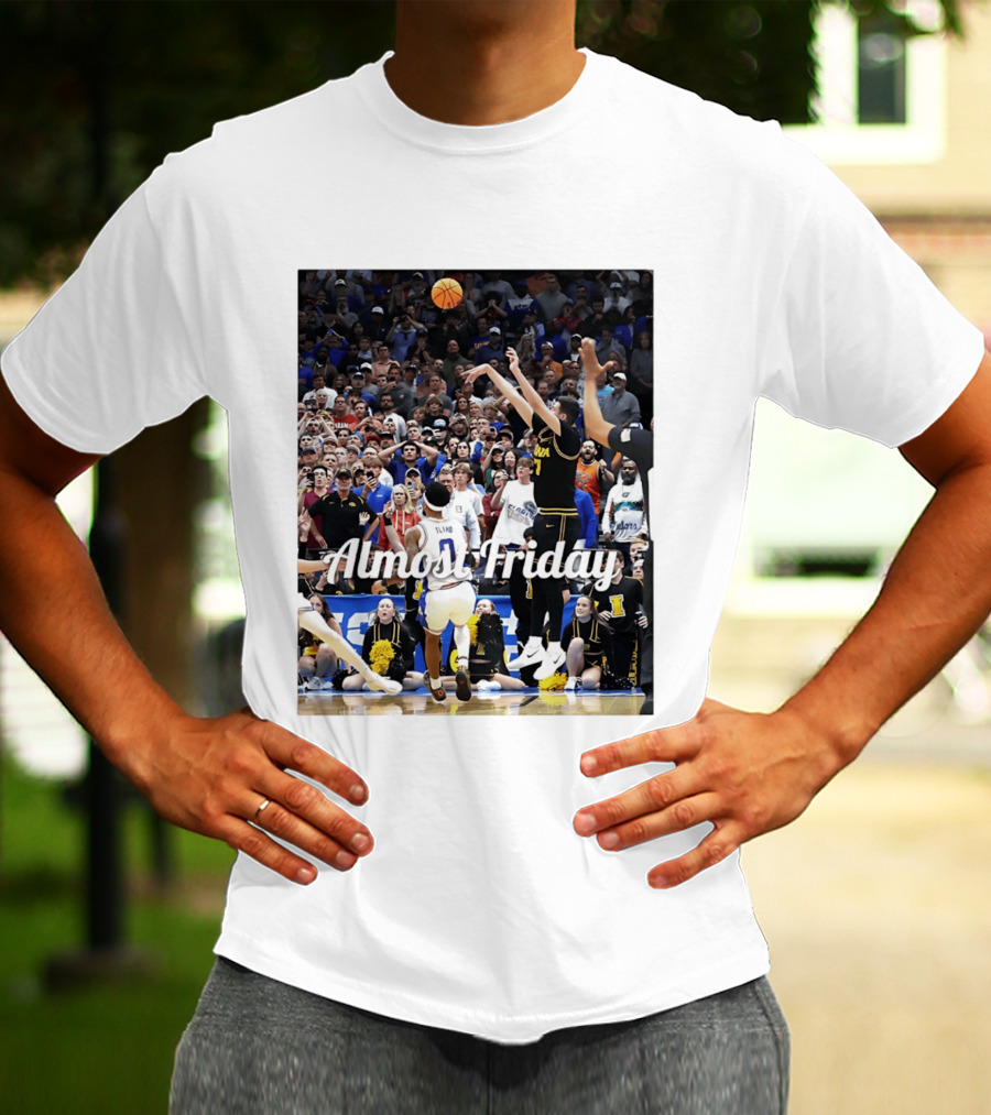 Almost Friday Iowa Basketball March Madness 2026 Jump Shot Crowd T-Shirt