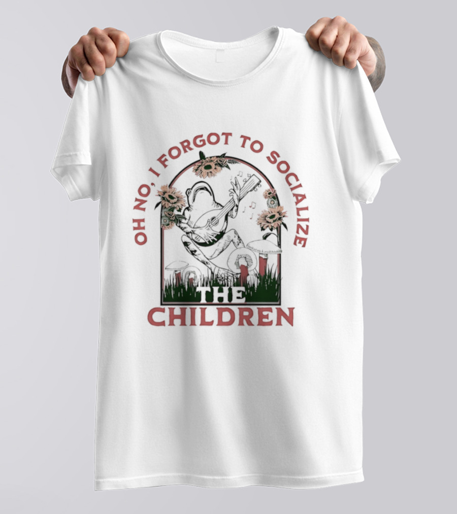 Oh No I Forgot To Socialize The Children Frog Sunflowers T-Shirt