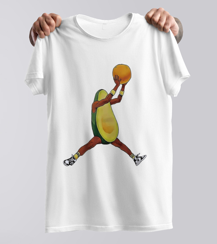 Avocado Basketball Athlete Dunking Fruit T-Shirt
