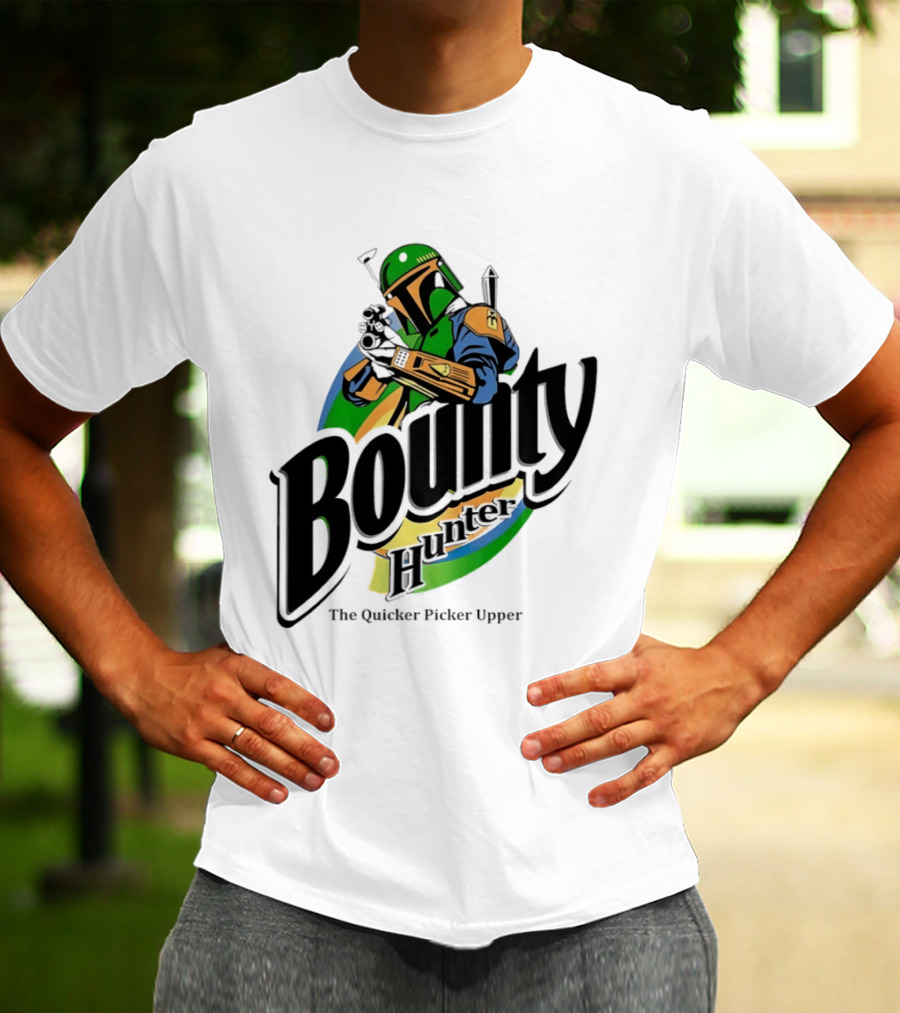 Bounty Hunter The Quicker Picker Upper Mandalorian T-Shirt