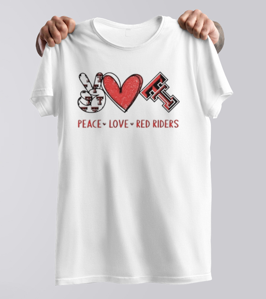 Peace Love Texas Tech Red Raiders Sports Spirit T-Shirt