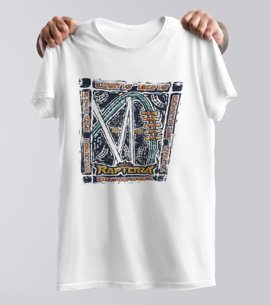 Rapterra Roller Stats Kings Dominion Height Drop Speed Length T-Shirt