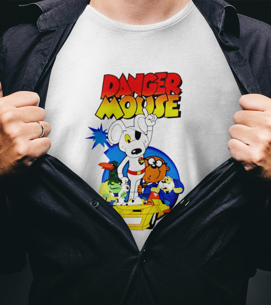 Danger Mouse Animated Character Adventure Team T-Shirt