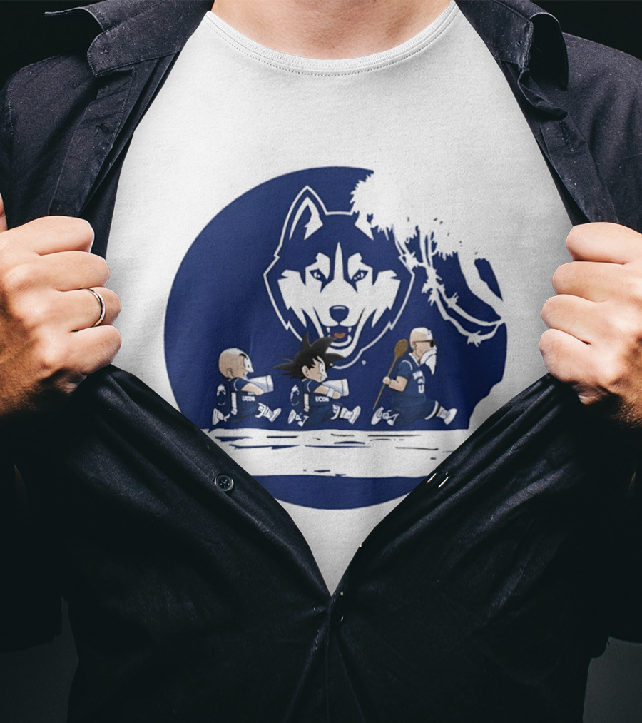 Uconn Huskies Meets Dragon Ball Characters Fusion T-Shirt