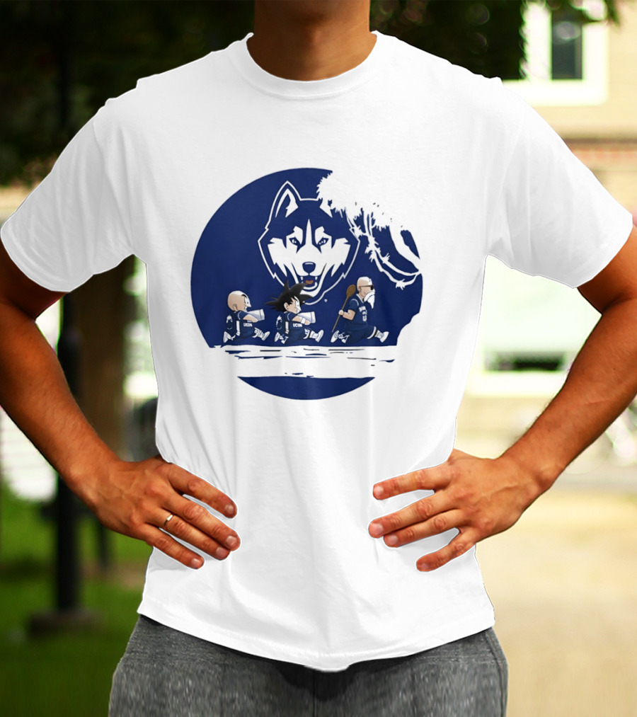 Uconn Huskies Meets Dragon Ball Characters Fusion T-Shirt