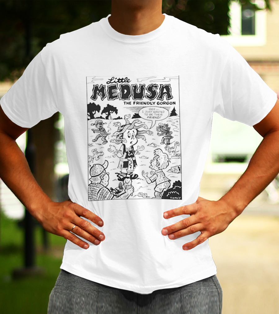Little Medusa The Friendly Gorgon Comic Style Adventure With Friends T-Shirt