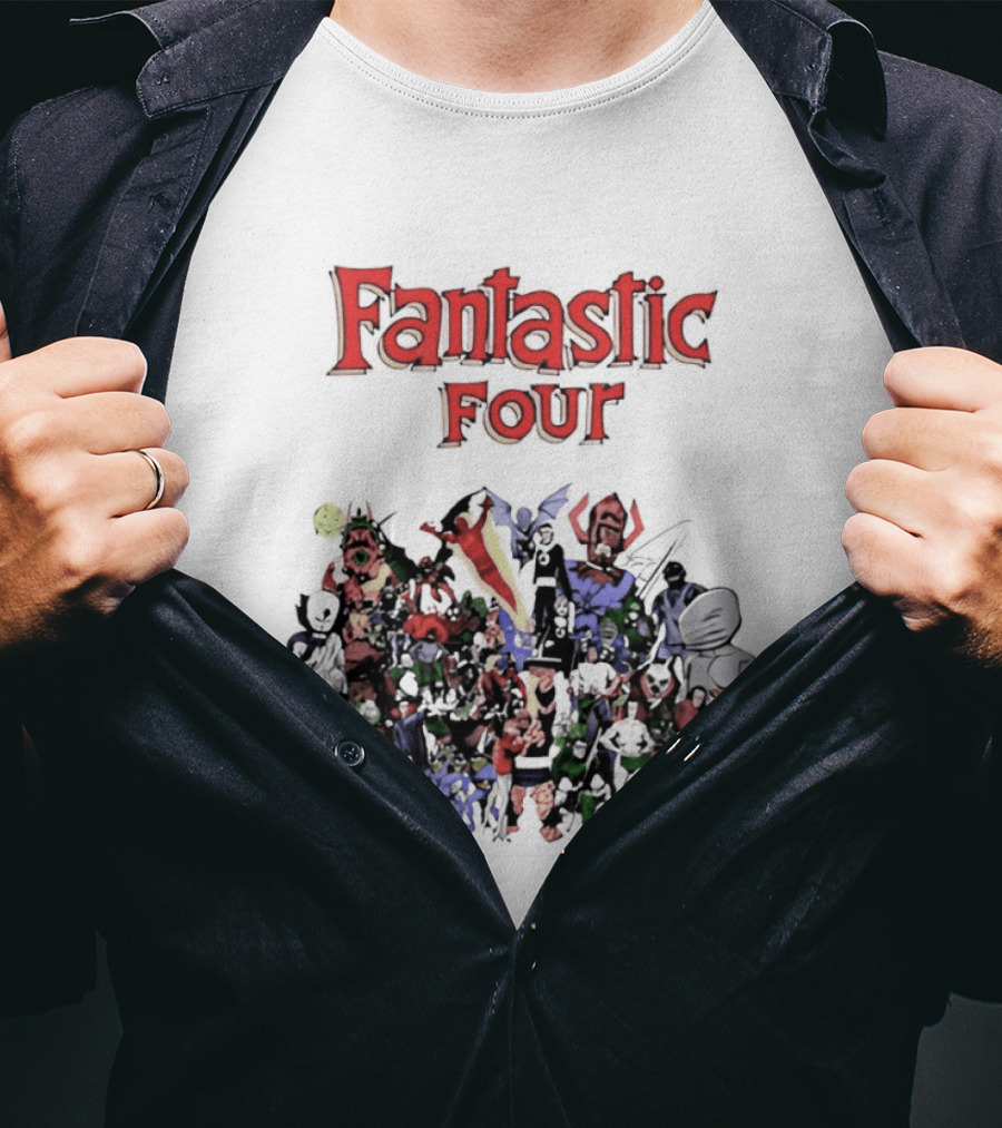 Fantastic Four Comic Characters Assembly T-Shirt
