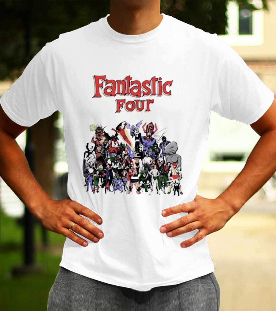 Fantastic Four Comic Characters Assembly T-Shirt