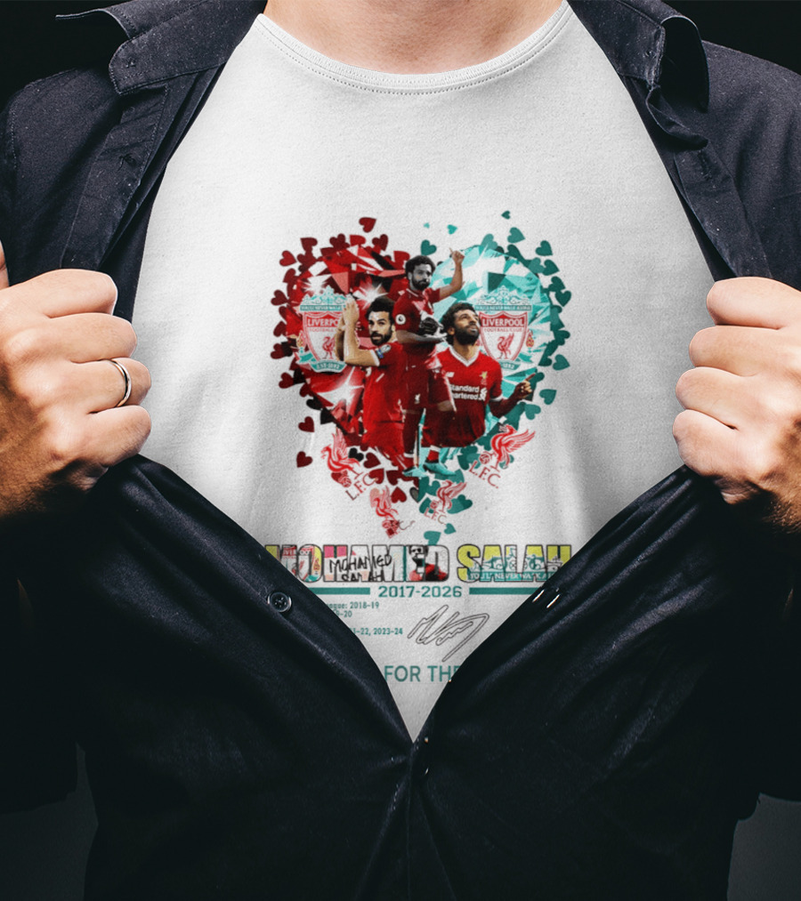 Mohamed Salah Lfc Thank You For The Memories 2017 2023 Heart T-Shirt