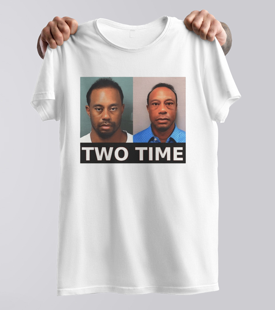 Tiger Woods Shot Two Time Meme Image T-Shirt