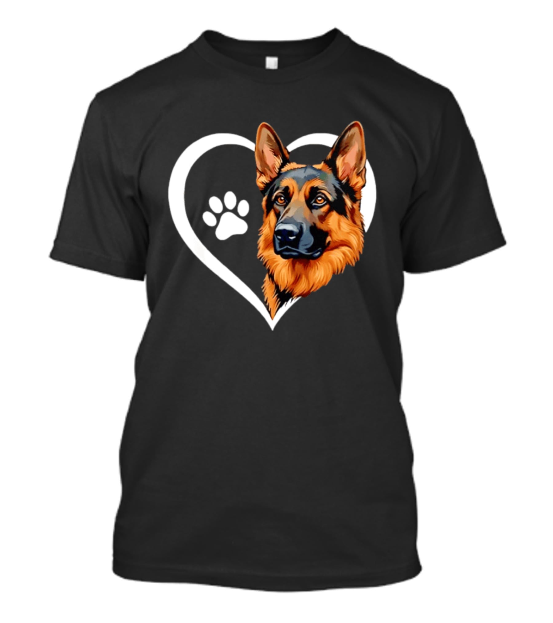 German Shepherd Heart Paw T-Shirt
