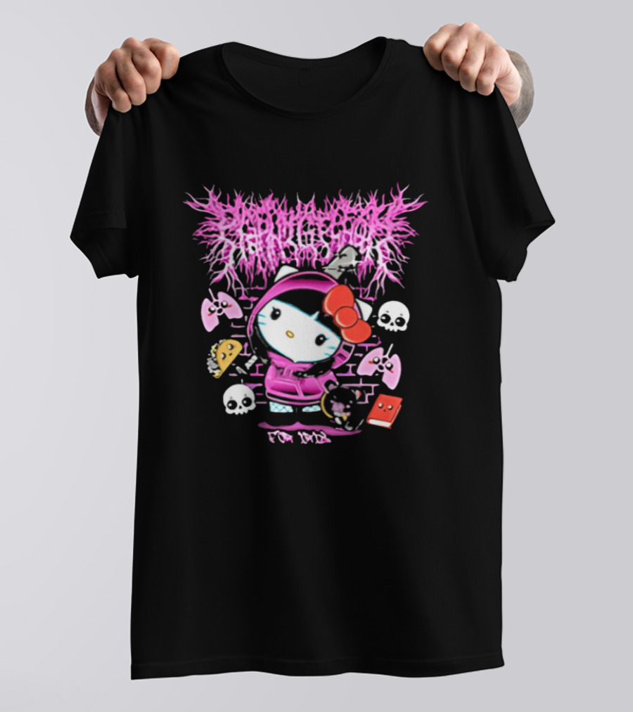 Hello Kitty Slamnasium Skull Lungs And Taco Recordings For Iris T-Shirt