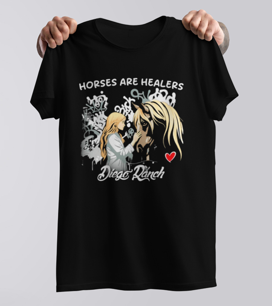 Horses Are Healers Diego Ranch Heartfelt Connection T-Shirt