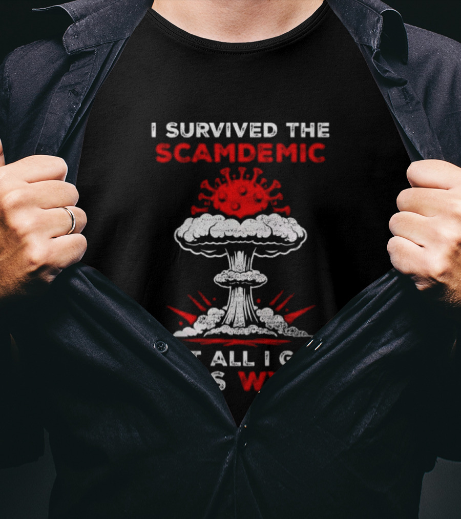 I Survived The Scamdemic Virus Explosion WWIII T-Shirt