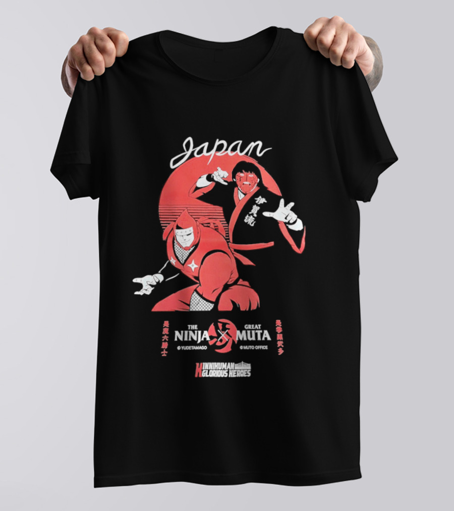 Japan Ninja X Great Muta WrestleWarriors Collaboration T-Shirt