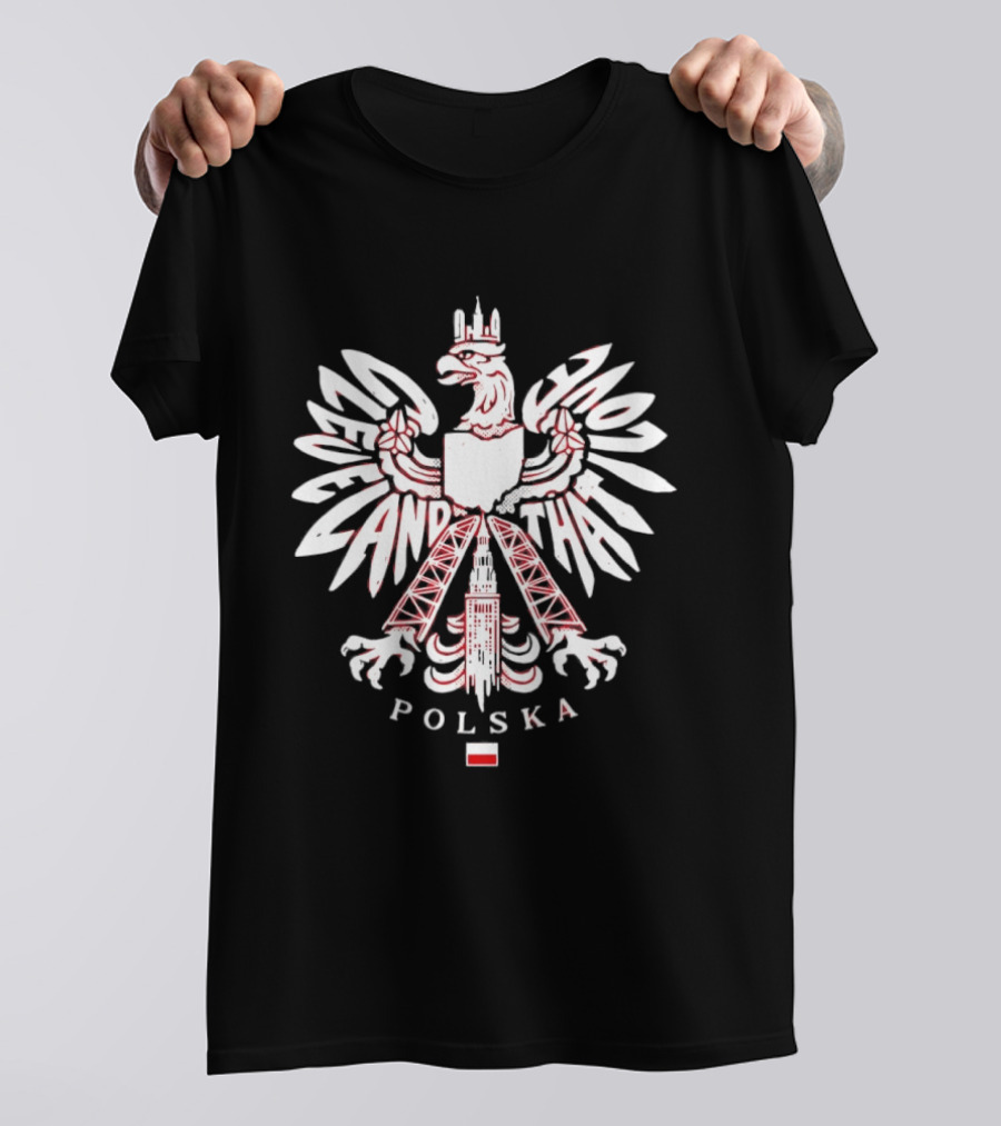 Cleveland Polska Eagle Emblem With Polish Flag And Tower T-Shirt