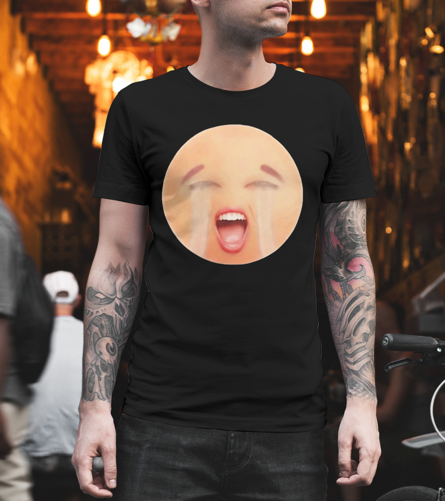 Cursed Crying Emoji Meme Face Hilarious Expression T-Shirt