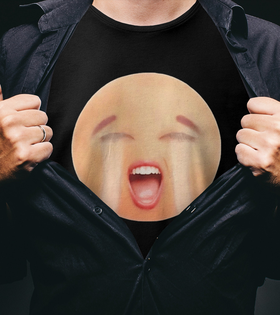 Cursed Crying Emoji Meme Face Hilarious Expression T-Shirt