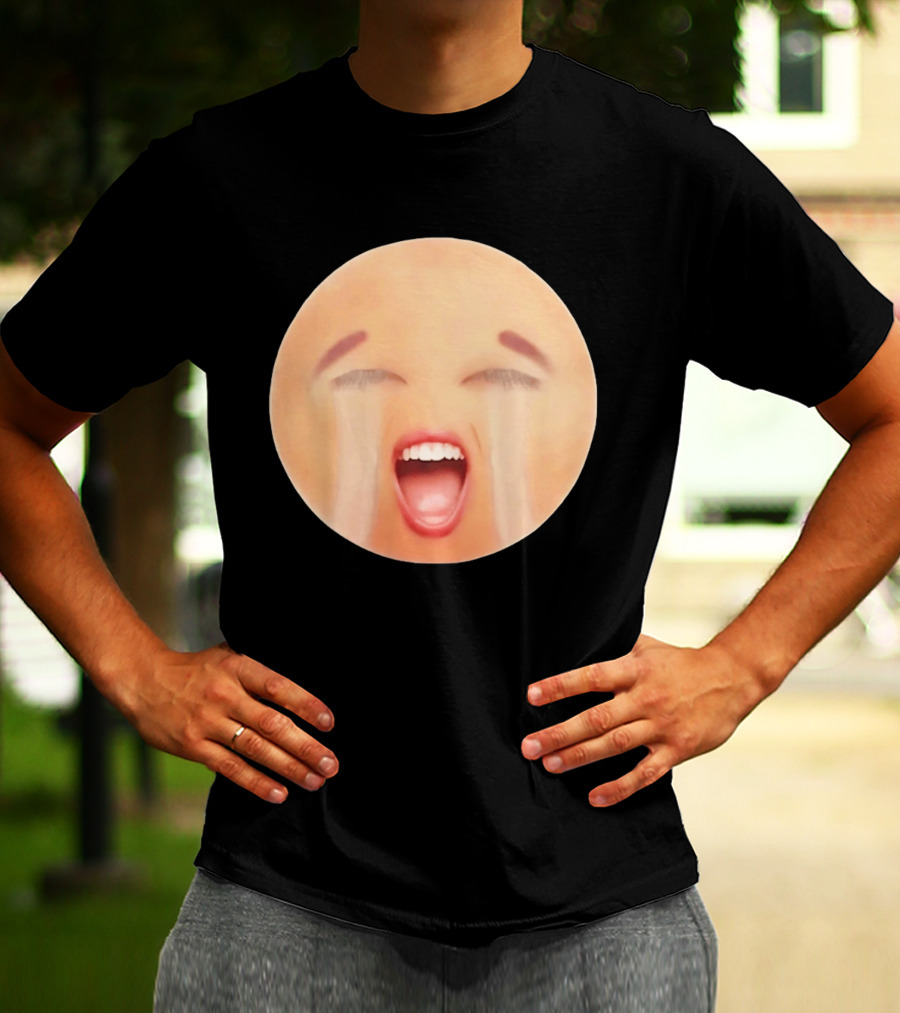 Cursed Crying Emoji Meme Face Hilarious Expression T-Shirt