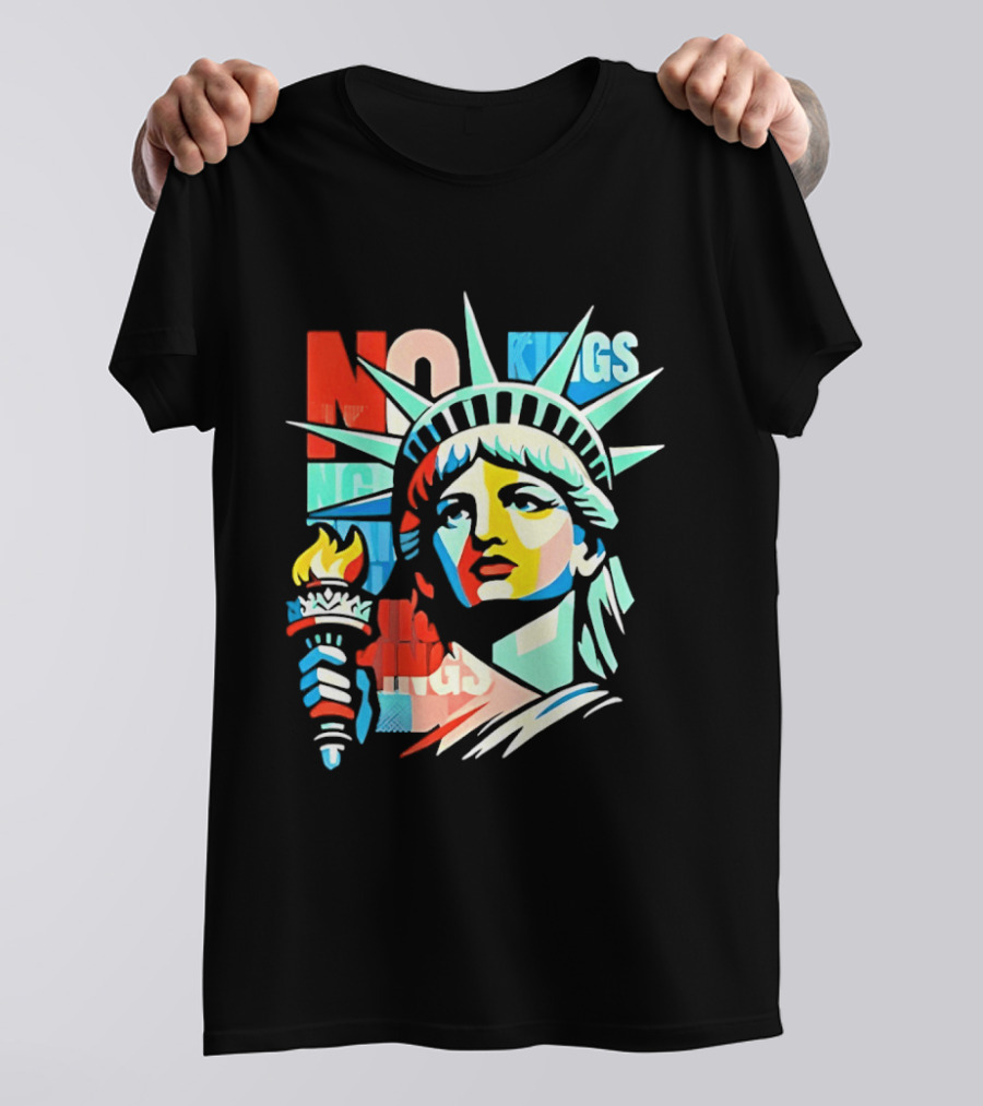 No Kings Liberty Equality Protest T-Shirt