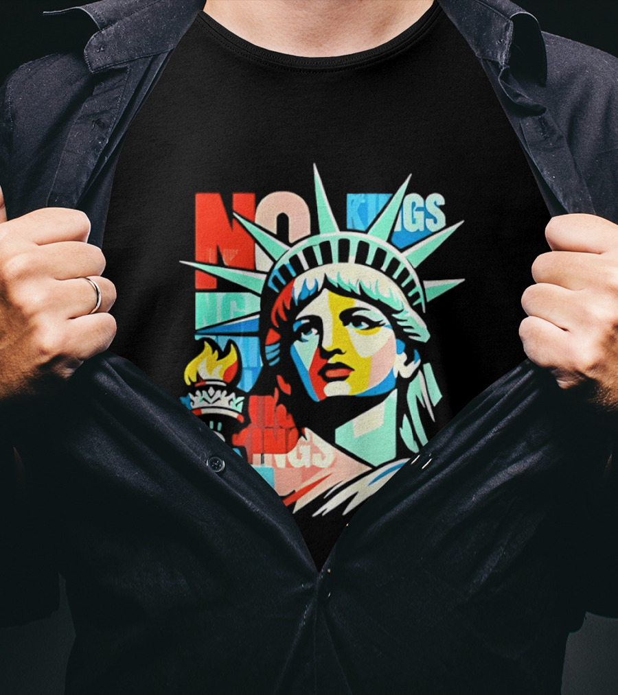 No Kings Liberty Equality Protest T-Shirt