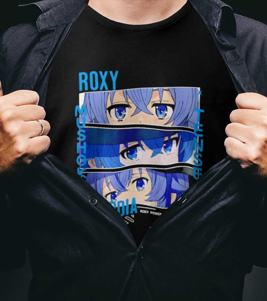 Roxy Mushoku Tensei Migurdia Anime Blue Character Eyes T-Shirt