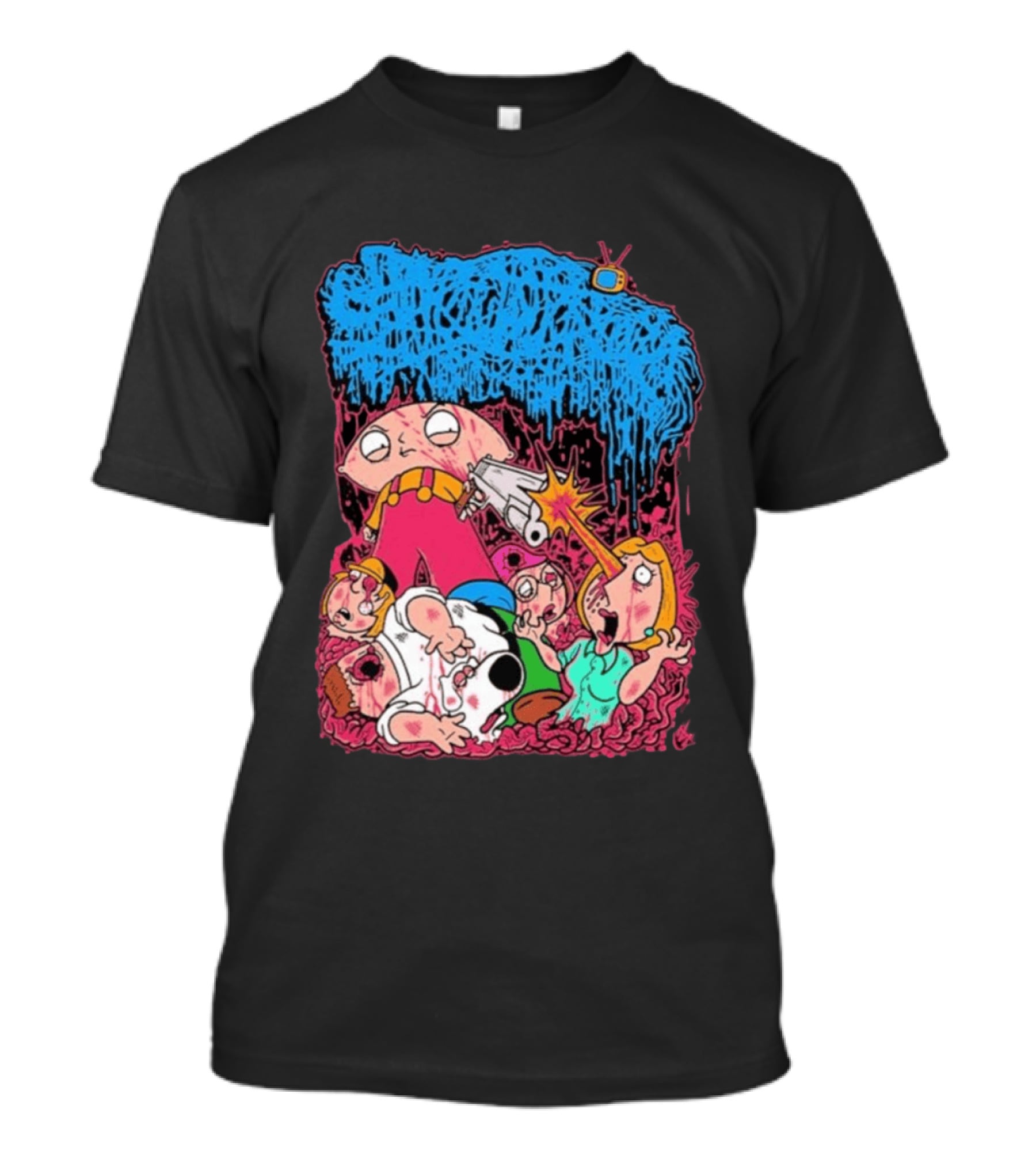 Sanguisugabogg Family Bogg Parody Stewie Cartoon Underground Horror Scene T-Shirt