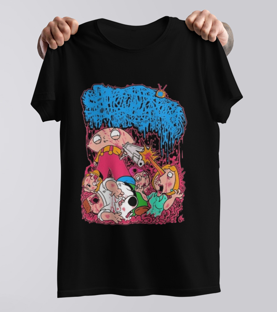 Sanguisugabogg Family Bogg Parody Stewie Cartoon Underground Horror Scene T-Shirt