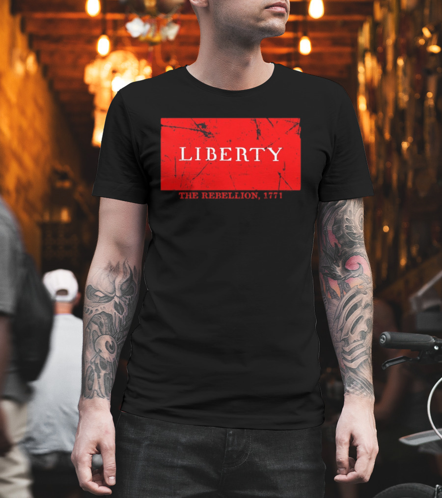Liberty The Rebellion 1771 Red Distressed Look T-Shirt