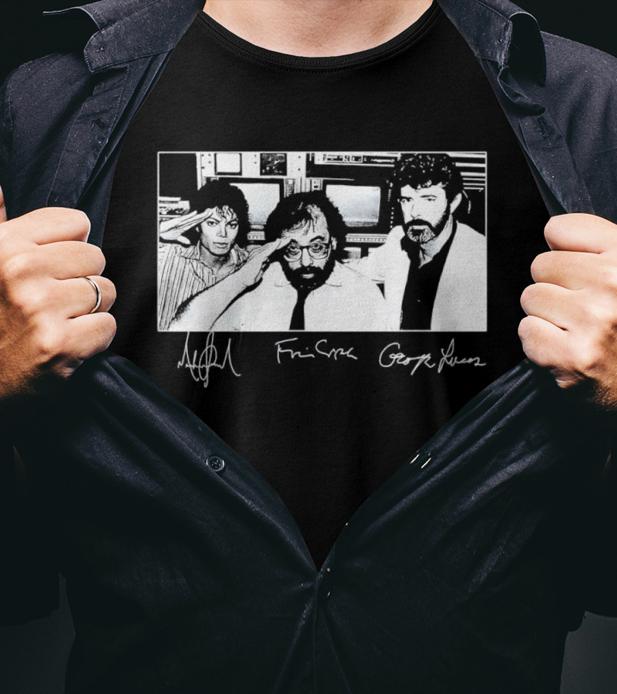 M Jackson Francis Ford Coppola George Lucas Signatures T-Shirt