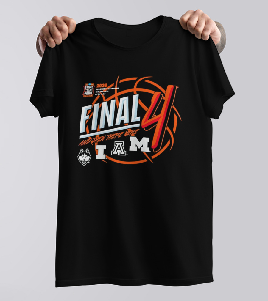 2026 Final Four NCAA Men's March Madness Arizona Connecticut Michigan T-Shirt