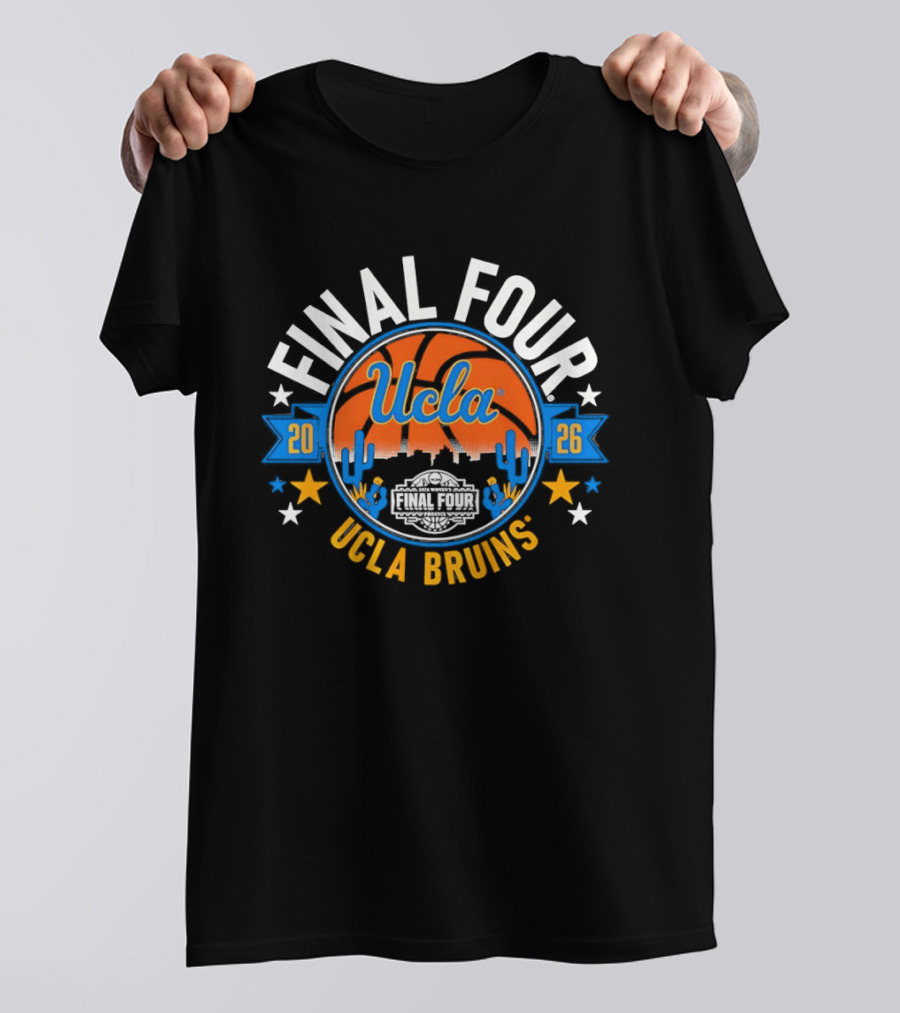 UCLA Bruins Final Four 2026 Basketball City Skyline Sunset T-Shirt