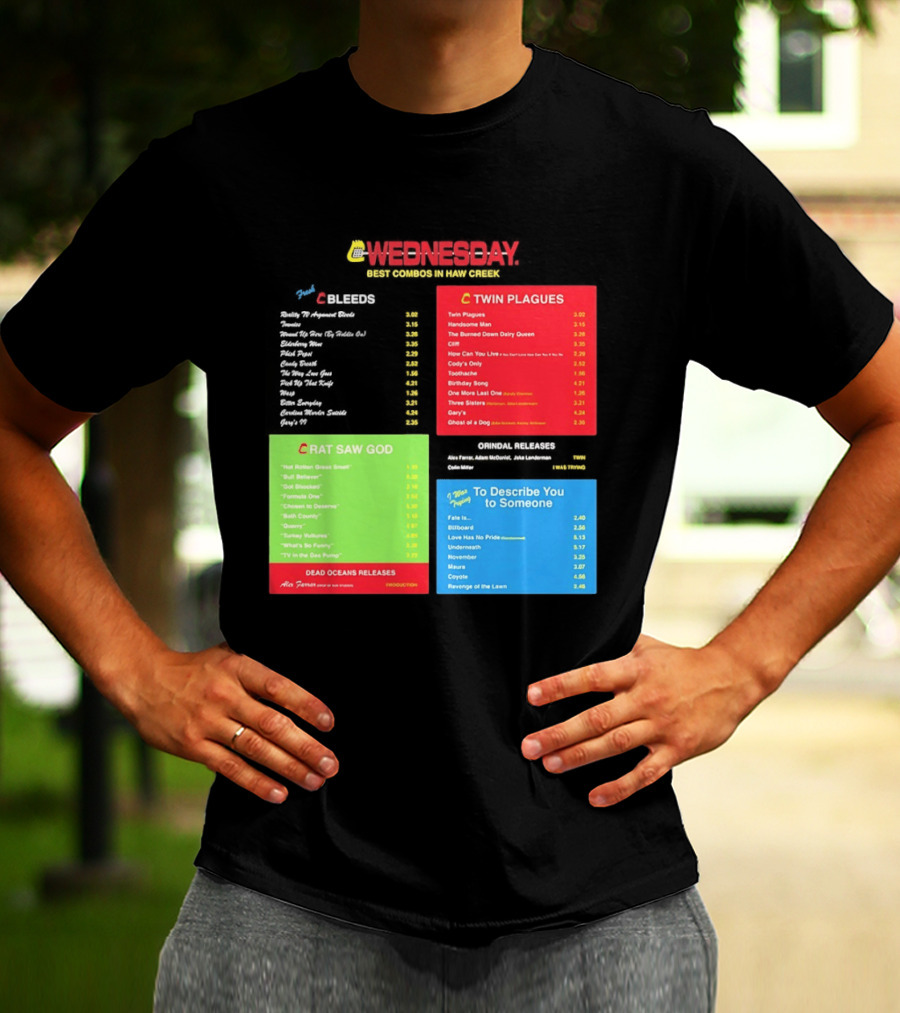 Wednesday Best Combos In Haw Creek Twin Plagues Rat Saw God Release T-Shirt