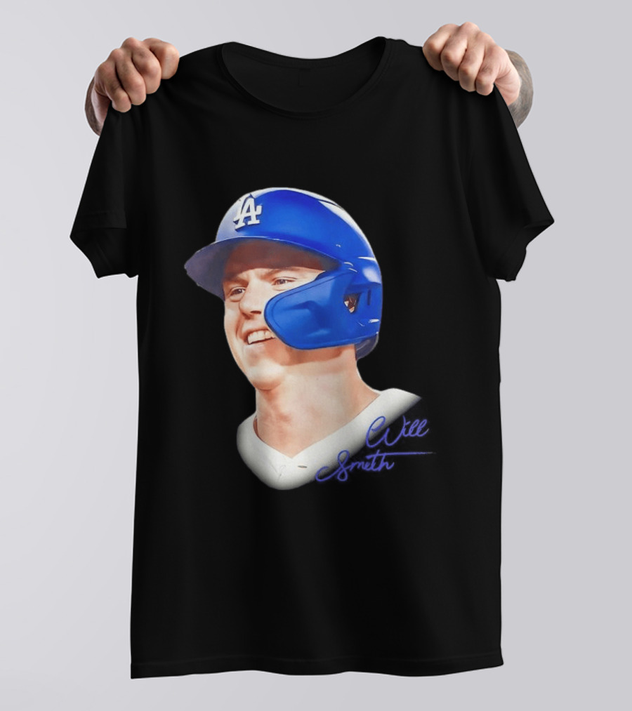 Los Angeles Dodgers MLB 2026 Big Face Will Smith Signature T-Shirt