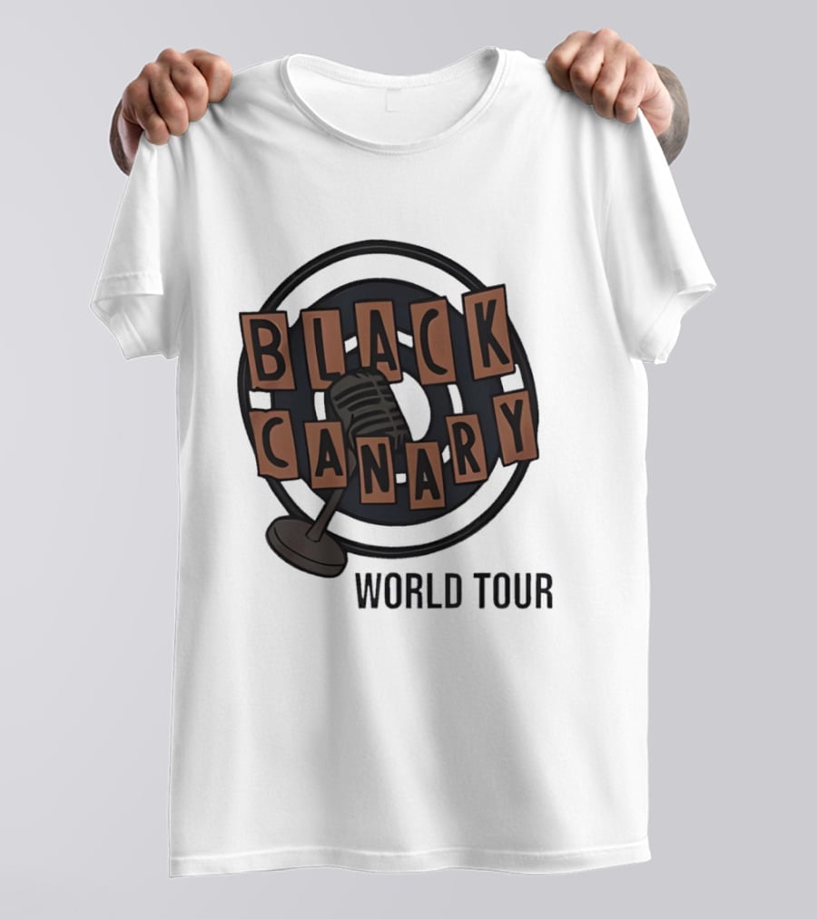Black Canary Microphone Icon World Tour T-Shirt