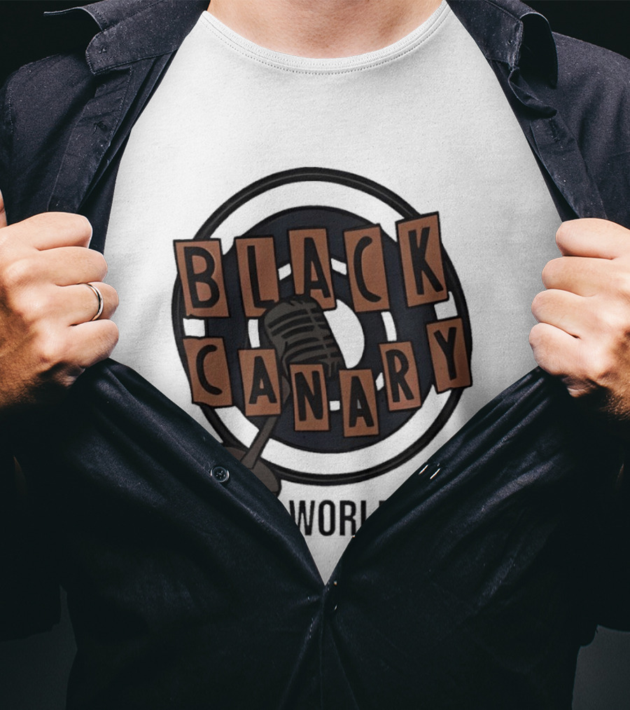Black Canary Microphone Icon World Tour T-Shirt