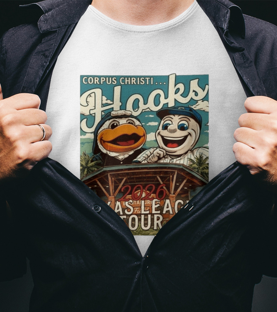 Corpus Christi Hooks 2026 Texas League Tour Stadium Fun T-Shirt