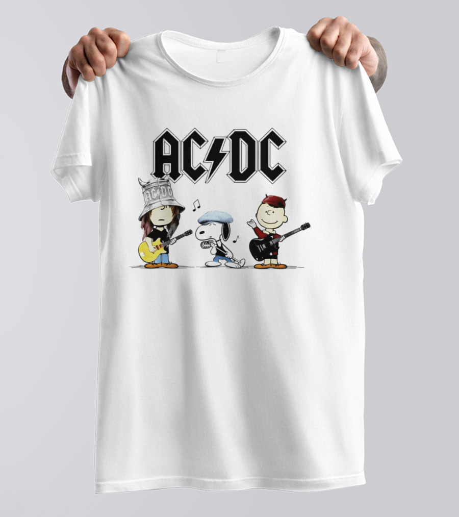 AC DC Snoopy Peanuts Band Meme T-Shirt