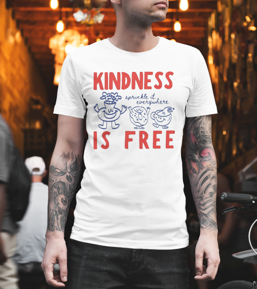 Kindness Is Free Sprinkle It Everywhere Donut Flower Vase Teacup T-Shirt