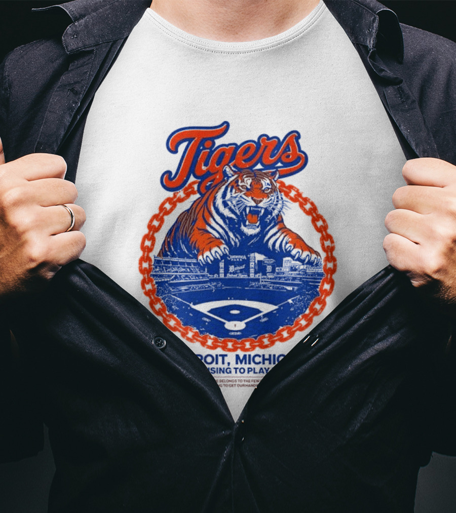 Tigers Detroit Michigan Refusing To Play Fair Stadium Scene T-Shirt