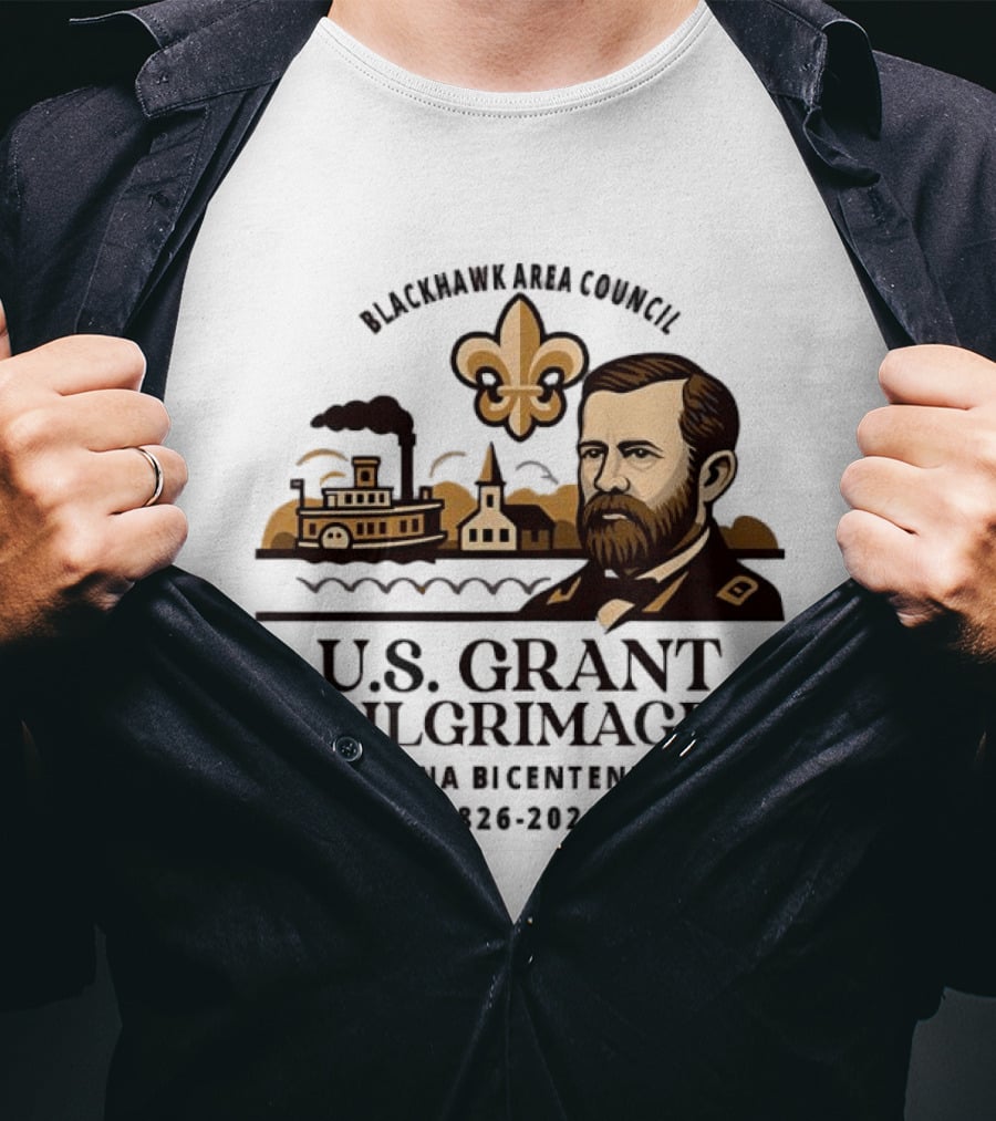 Blackhawk Area Council US Grant Pilgrimage Galena Bicentennial 1826 2026 T-Shirt