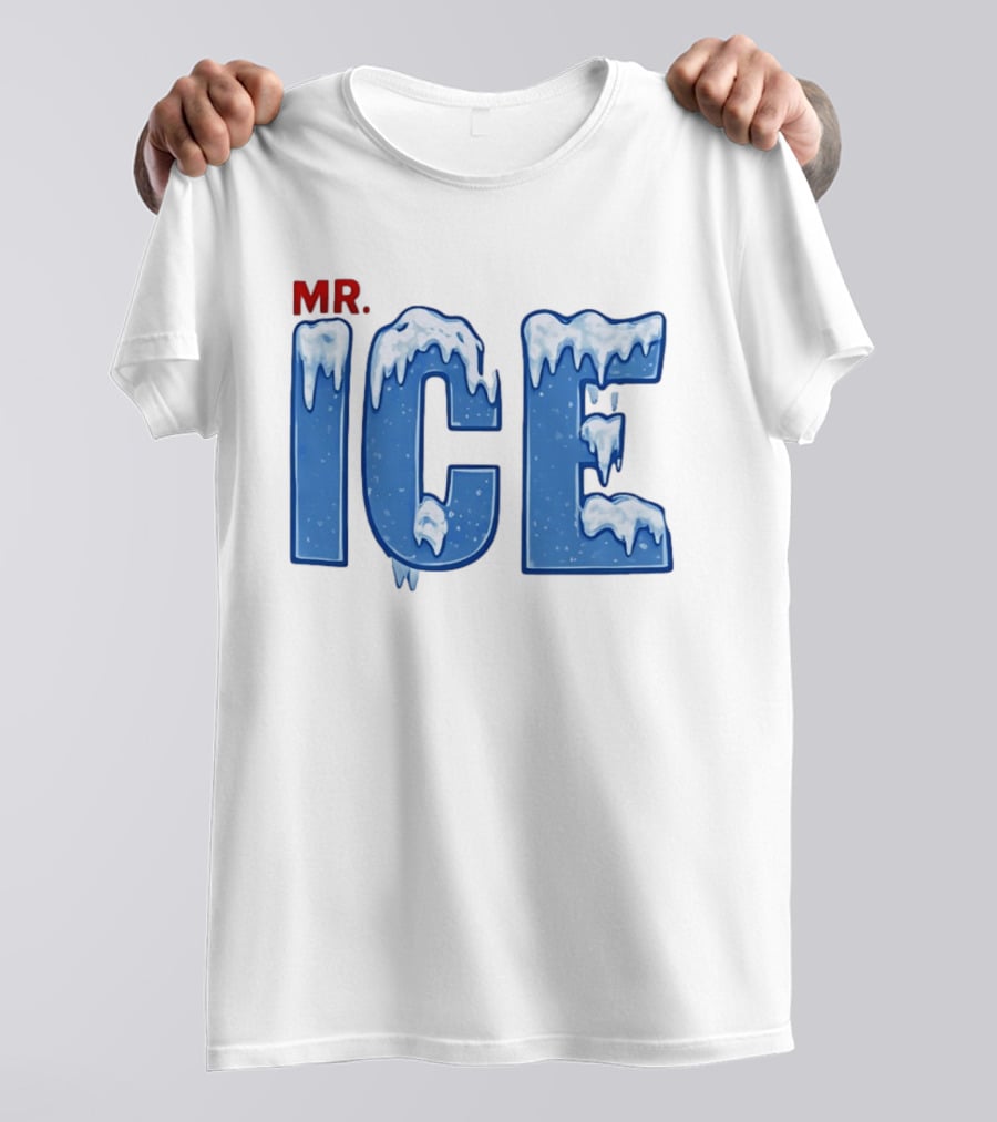 Mr ICE Snow Cover Icy Letters Frosty Winter T-Shirt