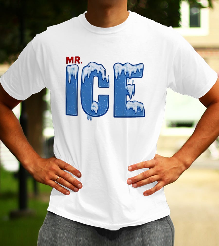 Mr ICE Snow Cover Icy Letters Frosty Winter T-Shirt