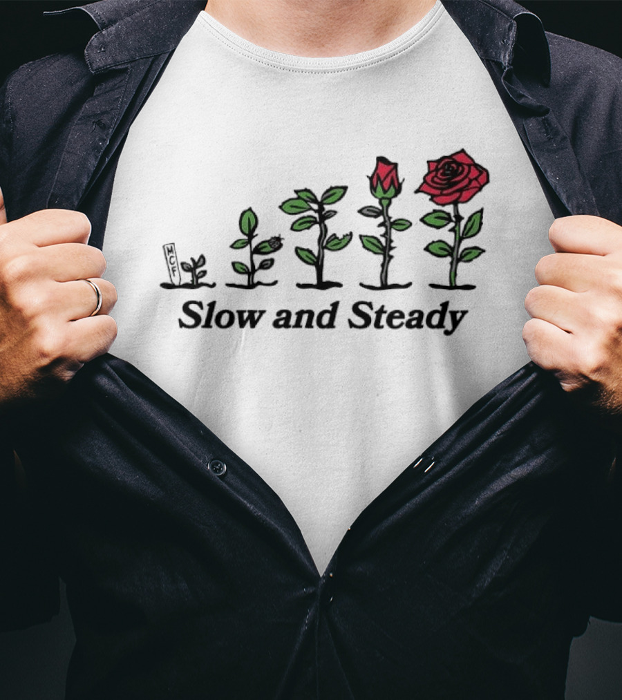 Slow And Steady Flower Growth Stages Rose Blossom T-Shirt