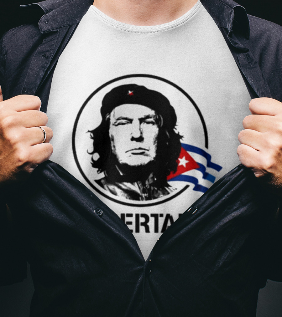 Donald Trump Che Guevara Fusion LIBERTAD Flag Icon Visual T-Shirt